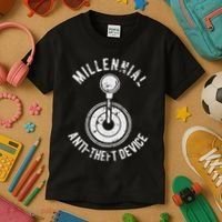 Millennial Anti Theft Device Funny Manual Transmission Kids T-Shirt thumb 3