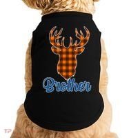 Matching Holiday Family Plaid Reindeer Brother Doggie Tank thumb 0