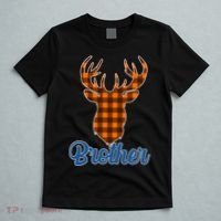 Matching Holiday Family Plaid Reindeer Brother T-Shirt thumb 5