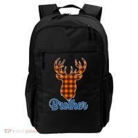 Matching Holiday Family Plaid Reindeer Brother Backpack thumb 0