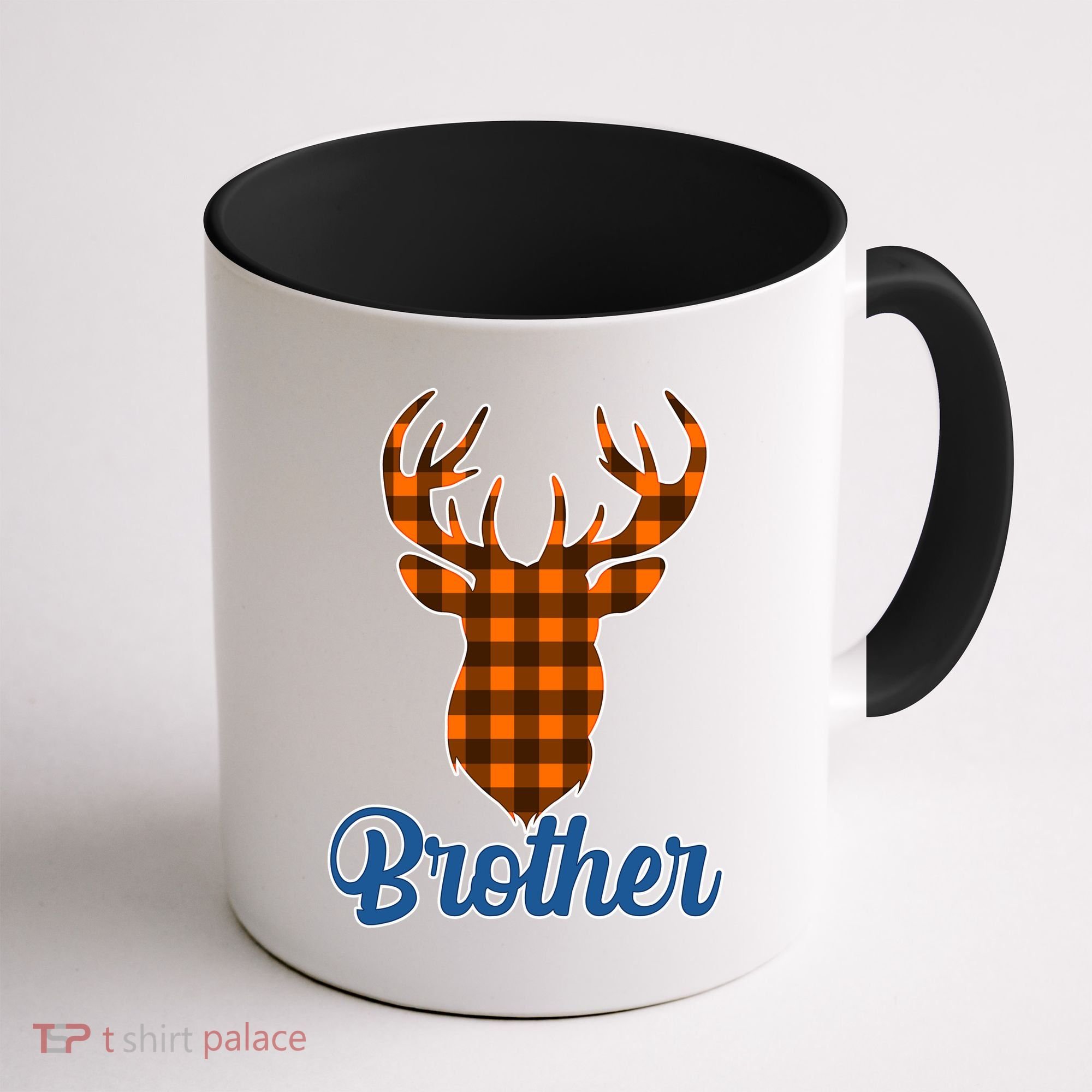Matching Holiday Family Plaid Reindeer Brother Coffee Mug