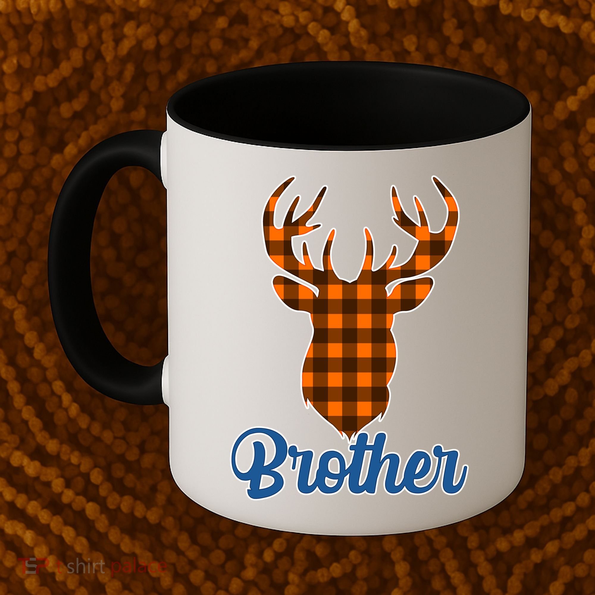 Matching Holiday Family Plaid Reindeer Brother Coffee Mug