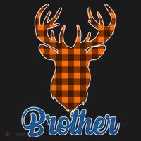 Matching Holiday Family Plaid Reindeer Brother Women's Hoodie thumb 2