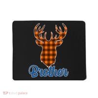 Matching Holiday Family Plaid Reindeer Brother Mousepad thumb 0