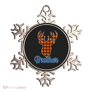 Matching Holiday Family Plaid Reindeer Brother Ornament