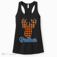 Matching Holiday Family Plaid Reindeer Brother Women's Tank Top thumb 0