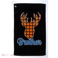 Matching Holiday Family Plaid Reindeer Brother Golf Towel thumb 0