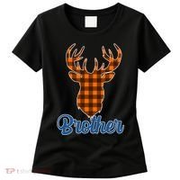 Matching Holiday Family Plaid Reindeer Brother Women's T-Shirt thumb 0