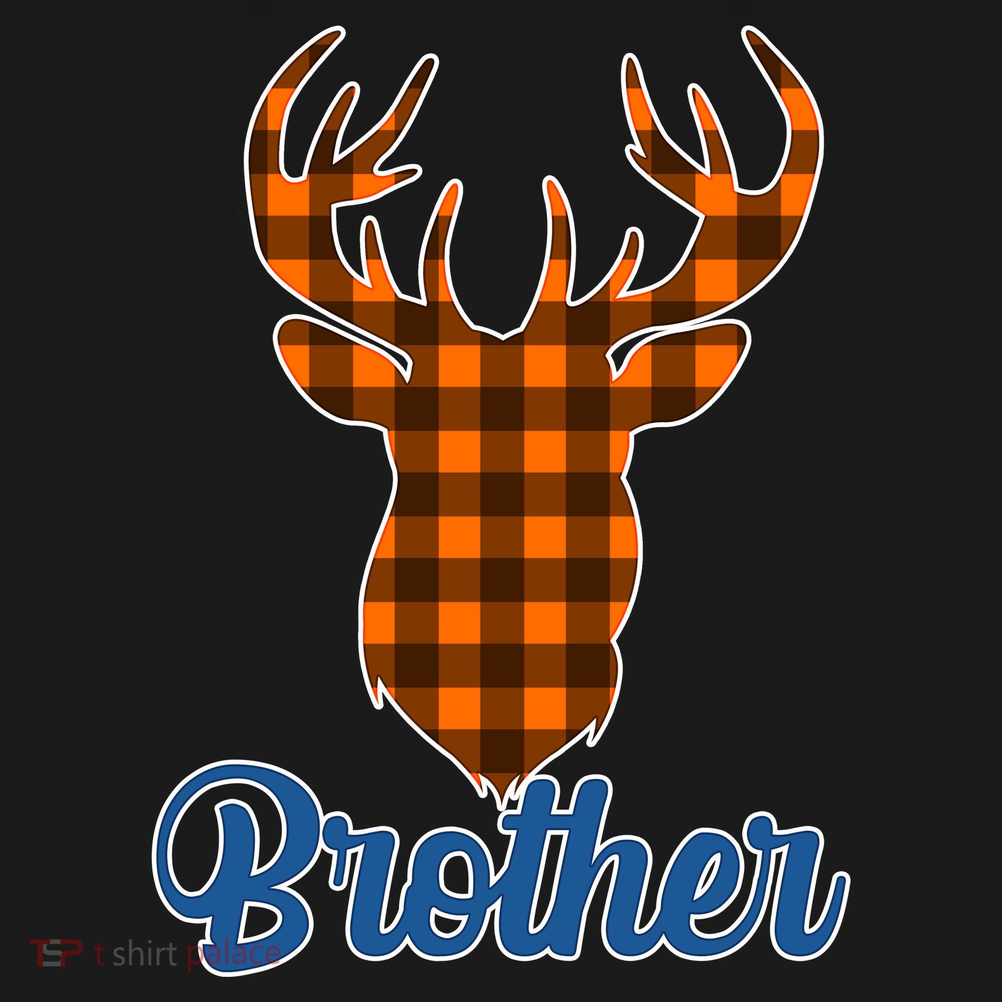 Matching Holiday Family Plaid Reindeer Brother Women's T-Shirt