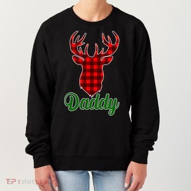 Matching Holiday Family Plaid Reindeer Daddy Women's Sweatshirt