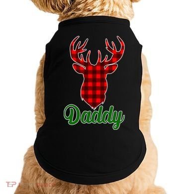 Matching Holiday Family Plaid Reindeer Daddy Doggie Tank
