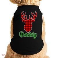Matching Holiday Family Plaid Reindeer Daddy Doggie Tank thumb 0