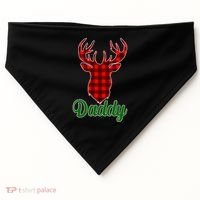 Matching Holiday Family Plaid Reindeer Daddy USA-Made Doggie Bandana thumb 0