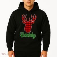 Matching Holiday Family Plaid Reindeer Daddy Hoodie thumb 2