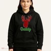 Matching Holiday Family Plaid Reindeer Daddy Hoodie thumb 5