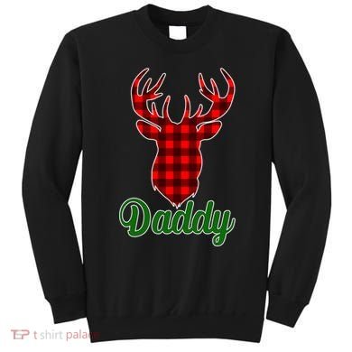 Matching Holiday Family Plaid Reindeer Daddy Sweatshirt