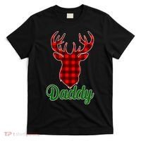 Matching Holiday Family Plaid Reindeer Daddy T-Shirt thumb 0