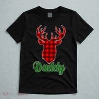 Matching Holiday Family Plaid Reindeer Daddy T-Shirt thumb 5