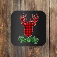 Matching Holiday Family Plaid Reindeer Daddy Coaster thumb 0