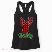 Matching Holiday Family Plaid Reindeer Daddy Women's Tank Top thumb 0