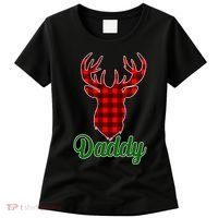 Matching Holiday Family Plaid Reindeer Daddy Women's T-Shirt thumb 0
