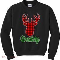 Matching Holiday Family Plaid Reindeer Daddy Kids Sweatshirt thumb 0