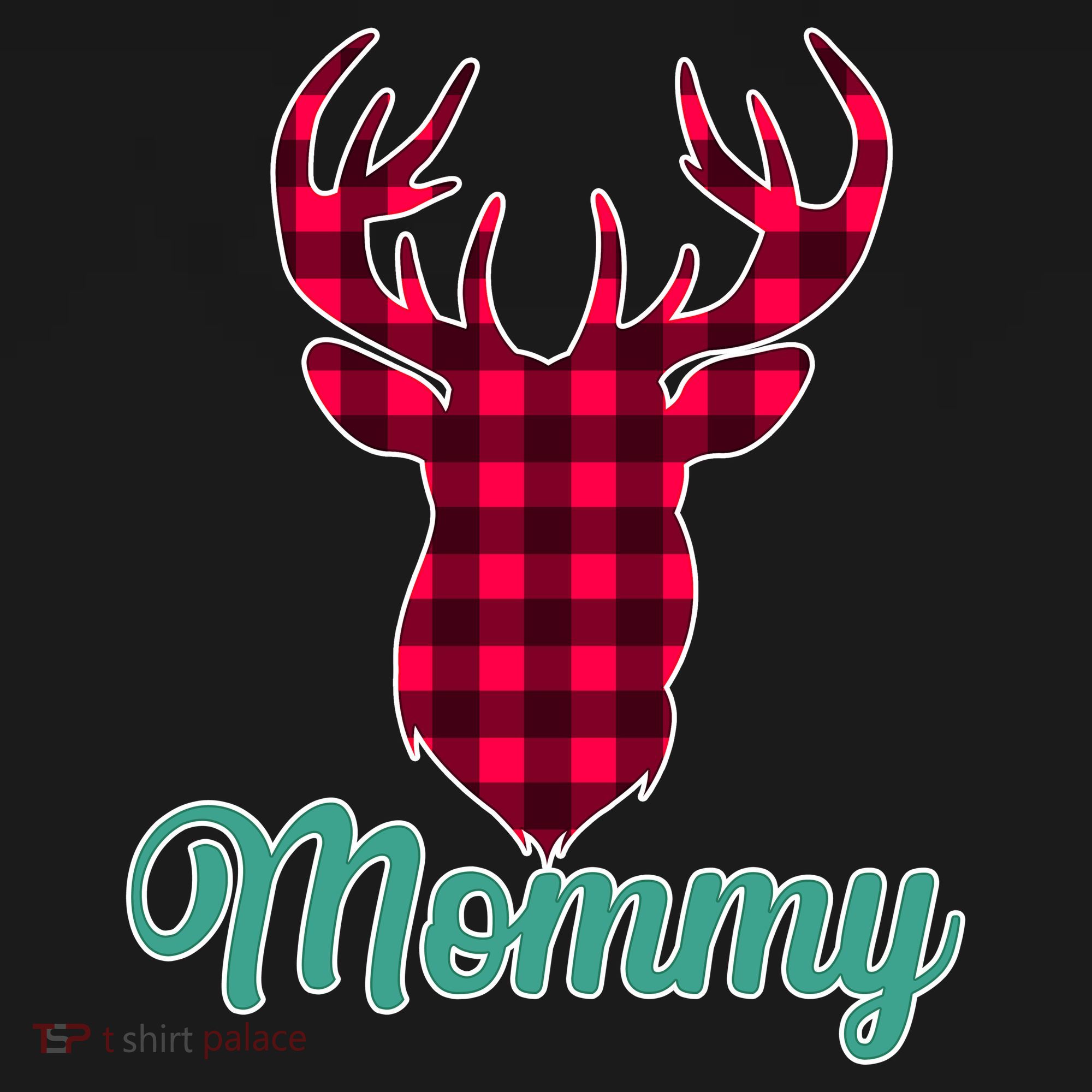 Matching Holiday Family Plaid Reindeer Mommy Doggie Tank