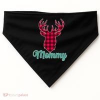 Matching Holiday Family Plaid Reindeer Mommy USA-Made Doggie Bandana thumb 0