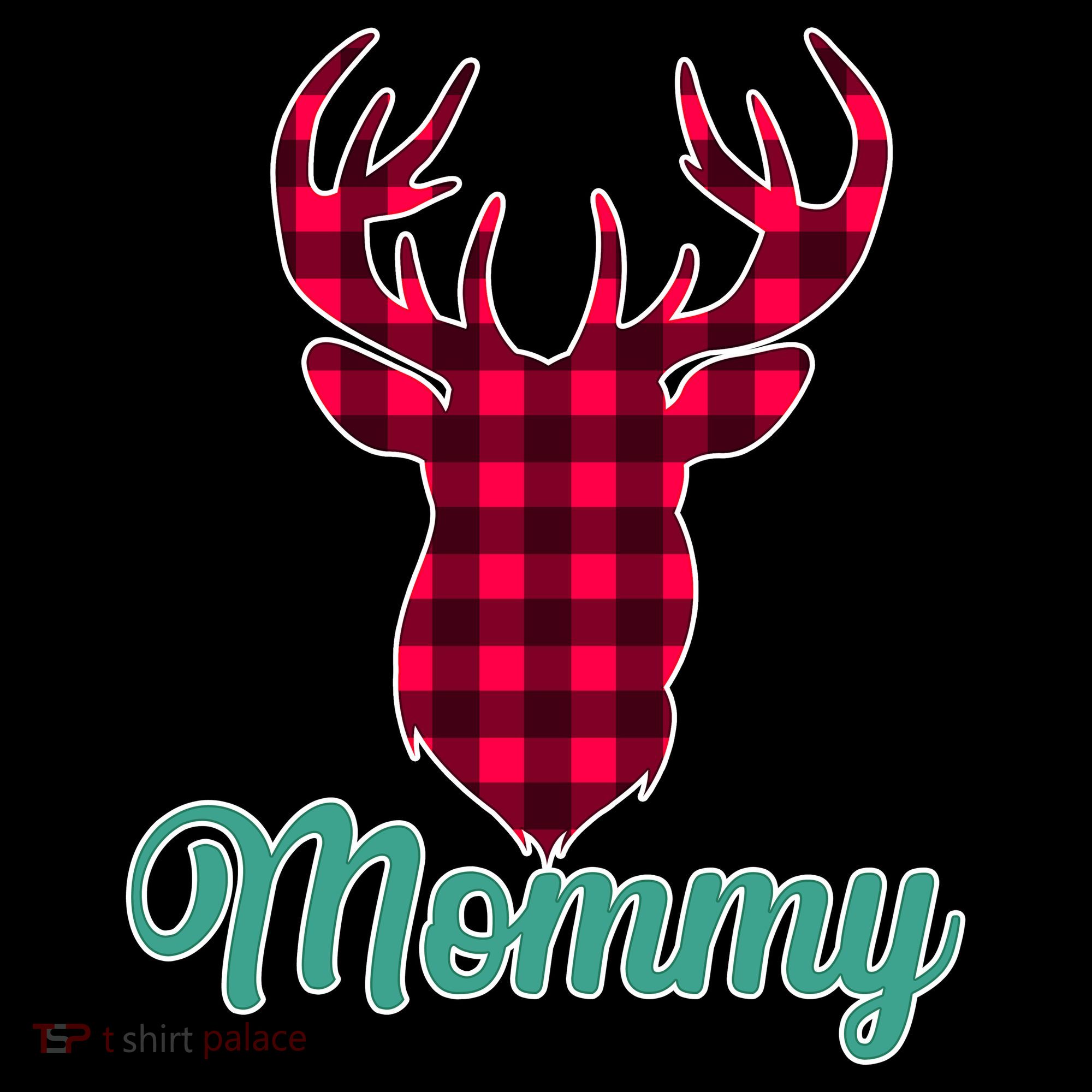 Matching Holiday Family Plaid Reindeer Mommy Coffee Mug