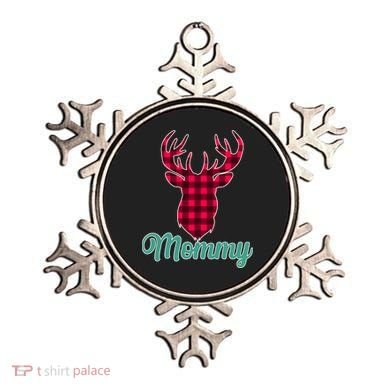 Matching Holiday Family Plaid Reindeer Mommy Ornament