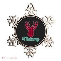 Matching Holiday Family Plaid Reindeer Mommy Ornament thumb 0