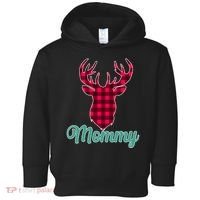 Matching Holiday Family Plaid Reindeer Mommy Toddler Hoodie thumb 0
