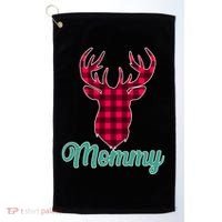 Matching Holiday Family Plaid Reindeer Mommy Golf Towel thumb 0