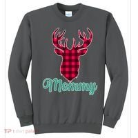 Matching Holiday Family Plaid Reindeer Mommy Sweatshirt thumb 0