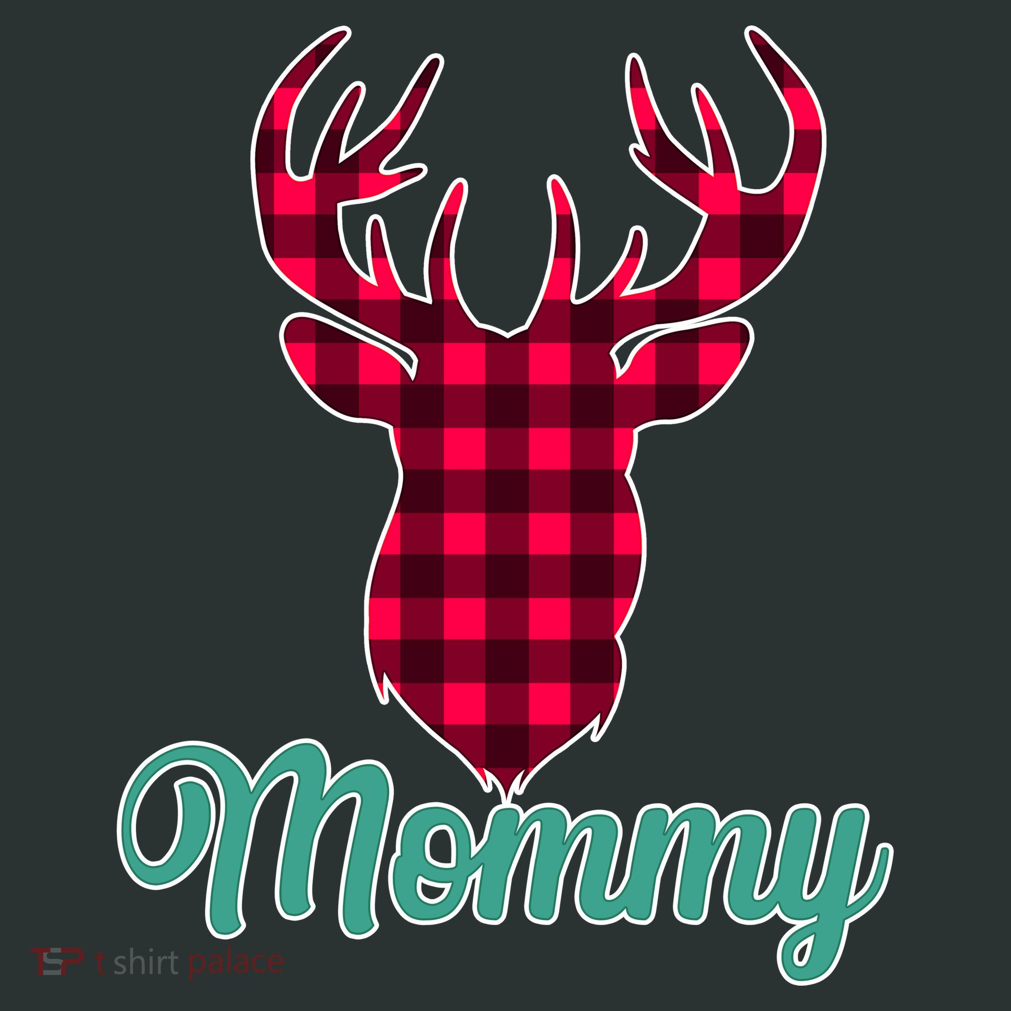 Matching Holiday Family Plaid Reindeer Mommy Mousepad