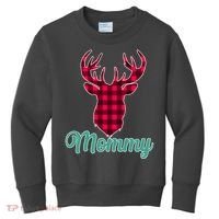 Matching Holiday Family Plaid Reindeer Mommy Kids Sweatshirt thumb 0