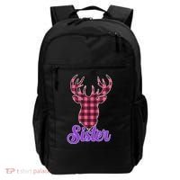 Matching Holiday Family Plaid Reindeer Sister Backpack thumb 0
