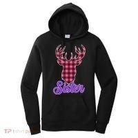Matching Holiday Family Plaid Reindeer Sister Women's Hoodie thumb 0