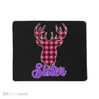 Matching Holiday Family Plaid Reindeer Sister Mousepad thumb 0