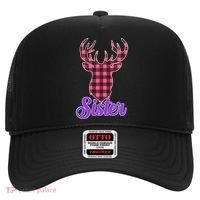 Matching Holiday Family Plaid Reindeer Sister Hat thumb 0