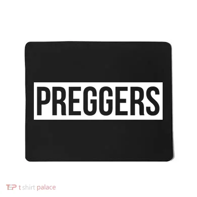 Maternity Slogan Preggers Box Logo Mousepad