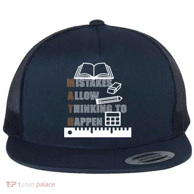 Math Allow Thinking To Happen Flat Bill Trucker Hat