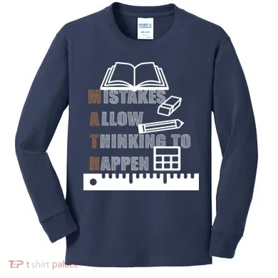 Math Allow Thinking To Happen Kids Long Sleeve Shirt