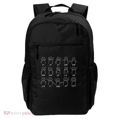 Math Equation Algebra Poses Graph Figures Backpack
