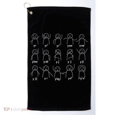 Math Equation Algebra Poses Graph Figures Golf Towel
