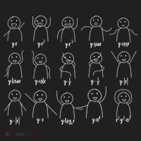 Math Equation Algebra Poses Graph Figures Golf Towel thumb 3