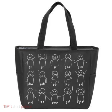 Math Equation Algebra Poses Graph Figures Tote Bag