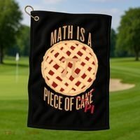 Math Is A Piece Of Cake Pi Day Golf Towel thumb 1