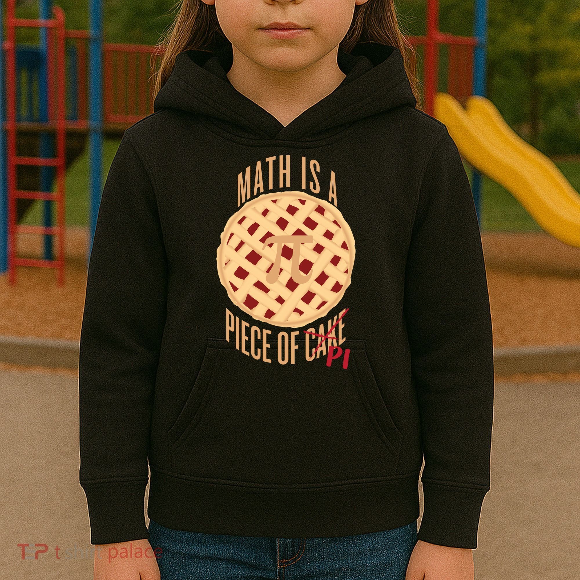 Math Is A Piece Of Cake Pi Day Kids Hoodie