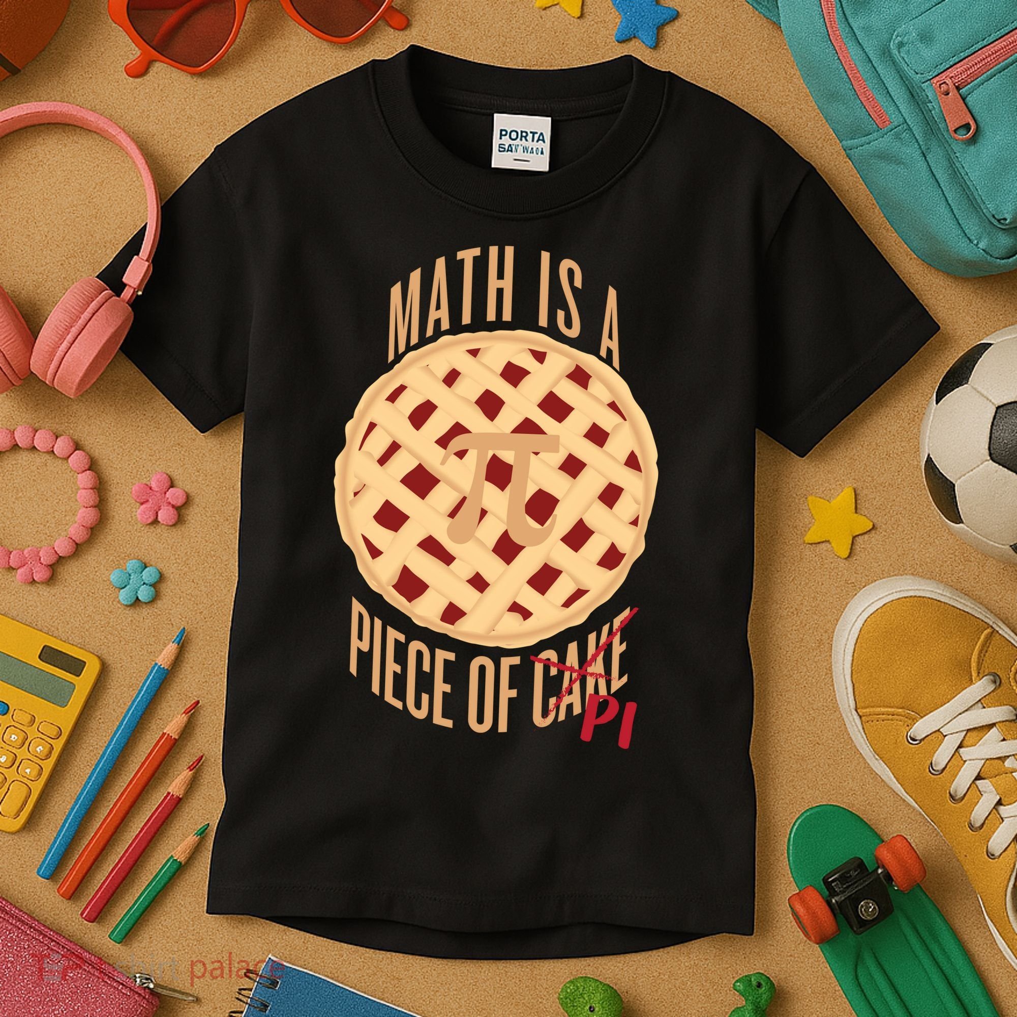 Math Is A Piece Of Cake Pi Day Kids T-Shirt